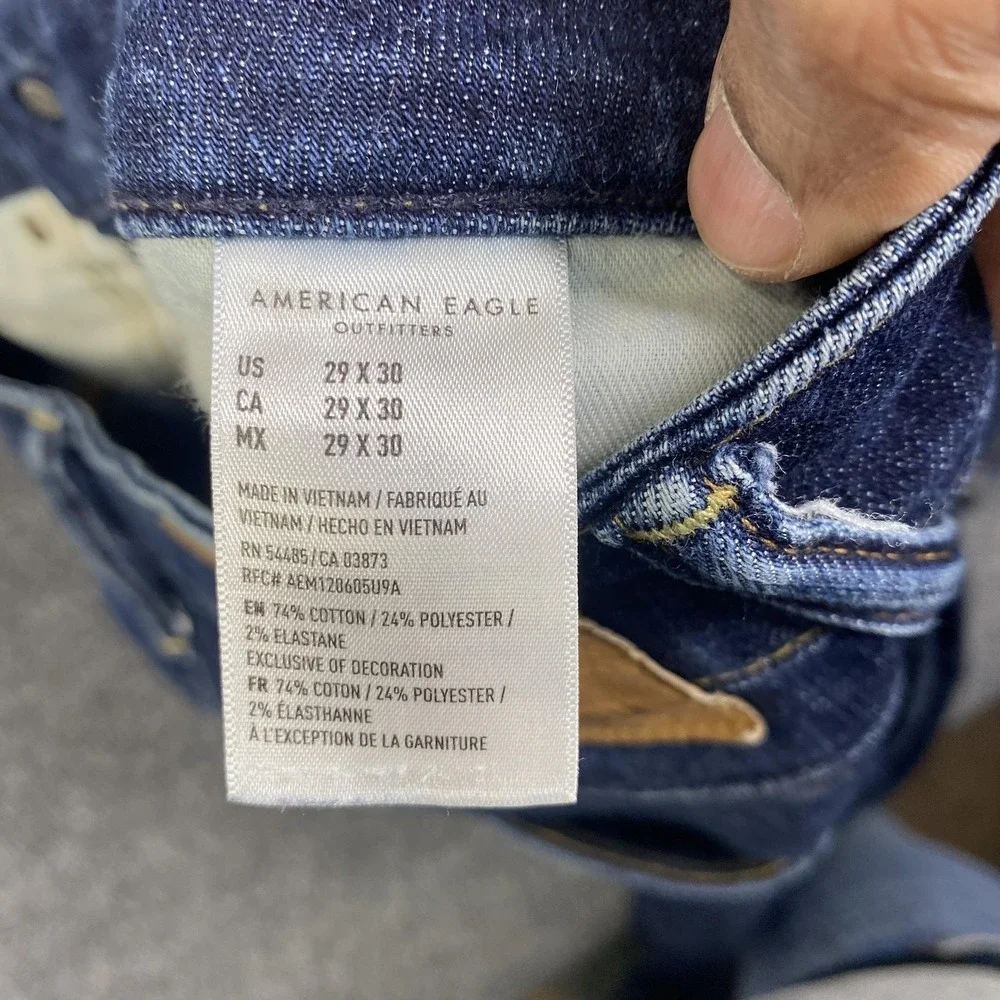 American Eagle Outfitters AirFlex+ Athletic Taper Jeans Mens 29x30 Blue